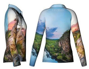 
                  
                    Load image into Gallery viewer, Ladies Fishing Shirt - Baruwei Lookout, Nitmiluk
                  
                