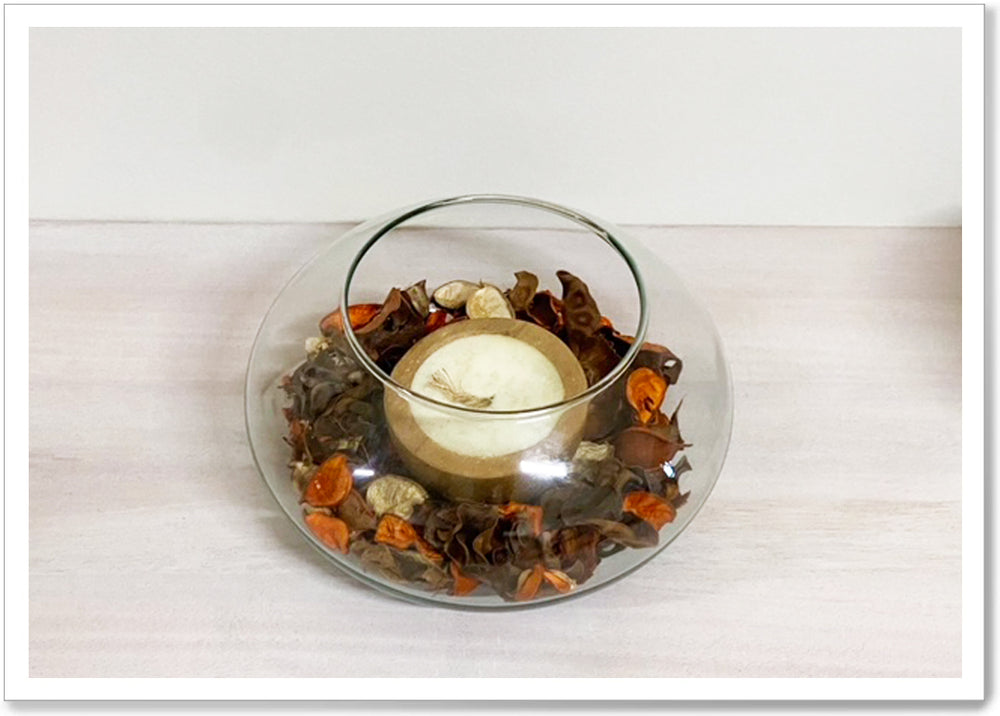 GLASS CANDLE BOWL